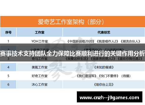 赛事技术支持团队全力保障比赛顺利进行的关键作用分析 赛事技术支持团队全力保障比赛顺利进行的关键作用分析